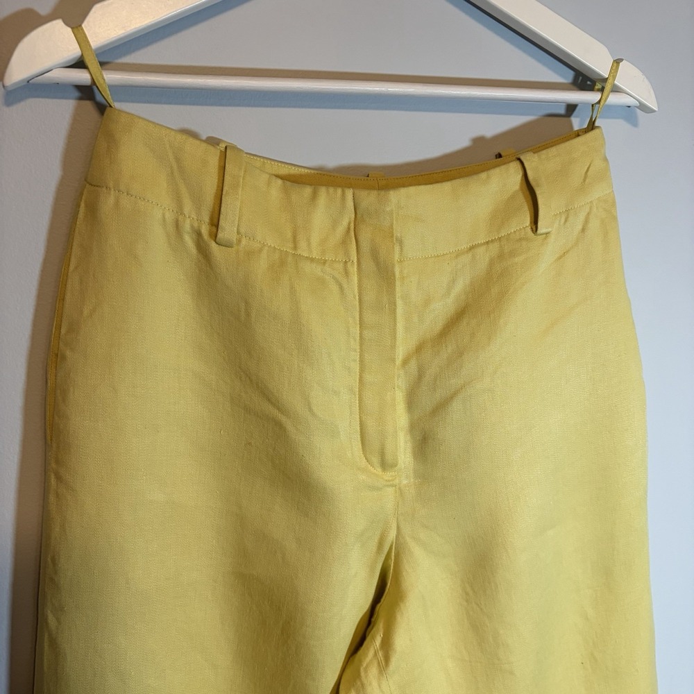 Hermès Paris Linen Trousers Yellow pockets Made in France‎ Size 38 EU - Picture 10 of 13